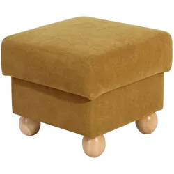 HOCKER Kasha Bezug Veloursstoff Buche natur / mais