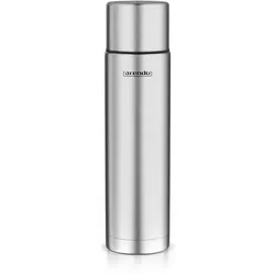 Arendo Isolierflasche 1 L, Edelstahl Thermoflasche, BPA-frei, geschmacksneutral, für unterwegs, hält kalt & warm