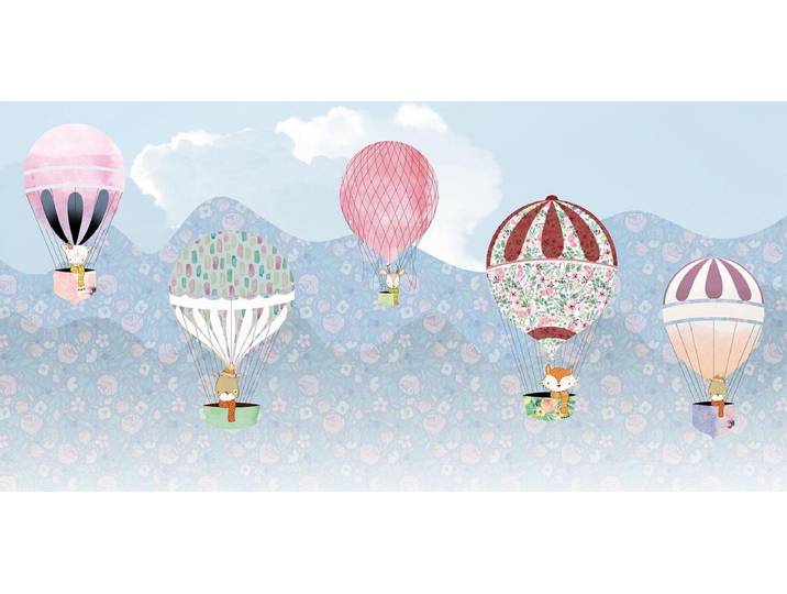 Komar Pure happy balloon kinderkamer fotobehang op vlies 500x250cm