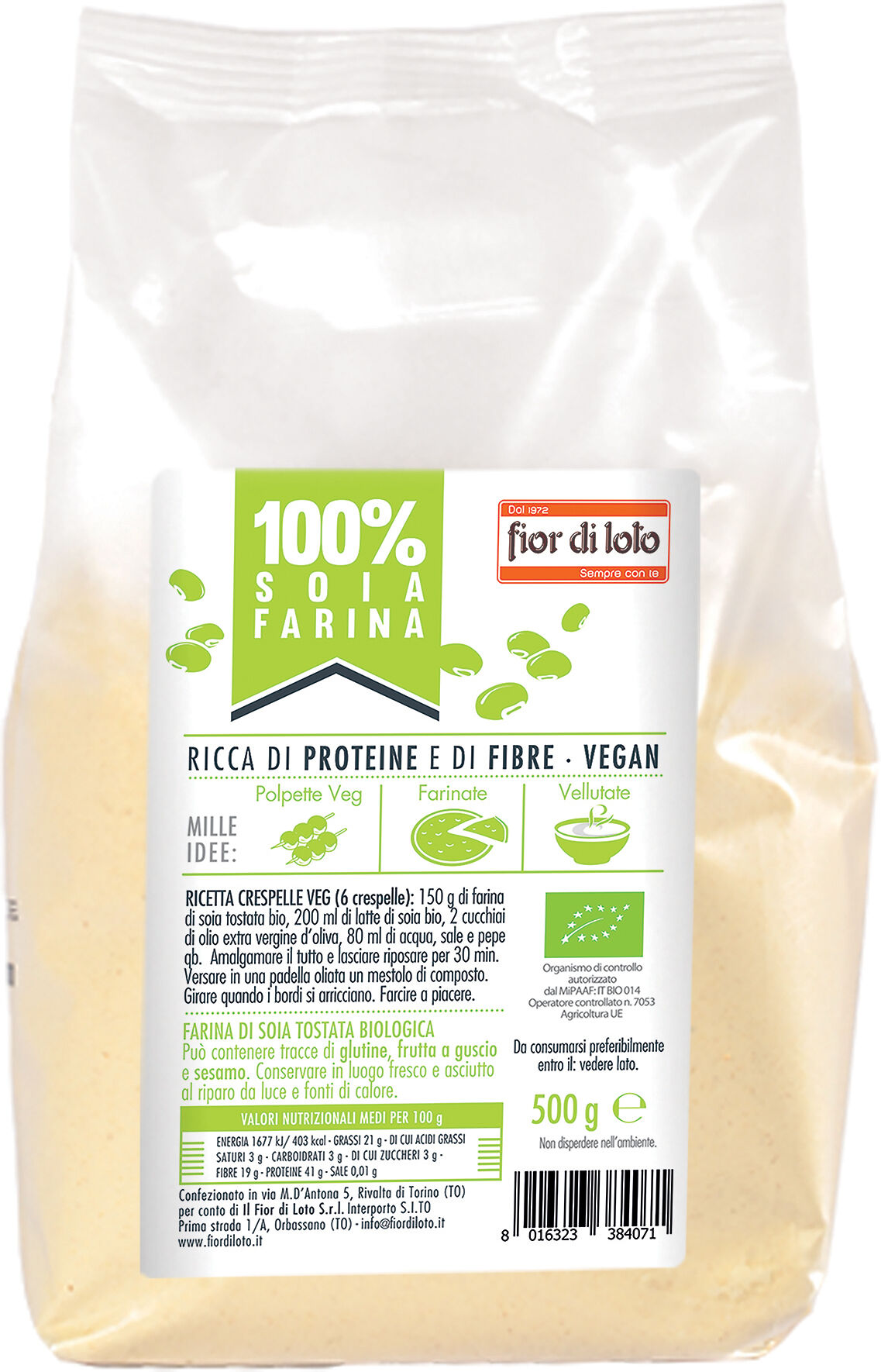 Biotobio Farina Integr Soja 500g 1522s
