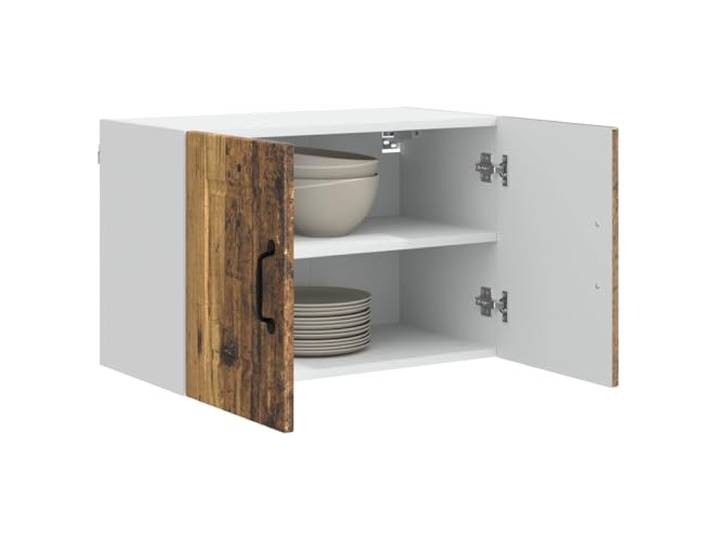 KTHLBRH Küchenschrank 60 x 31 x 40 cm, 2 Stück, Holz, mehrschichtig Wandmontage, 4 Einlegeböden, 4 Türen, einfache Reinigung, vielseitige Lagerung