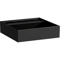 LAUFEN Kartell Aufsatzwaschtisch, ohne Hahnloch, ohne Überlauf, 460x460mm, H8183310201121, Farbe: Schwarz glänzend