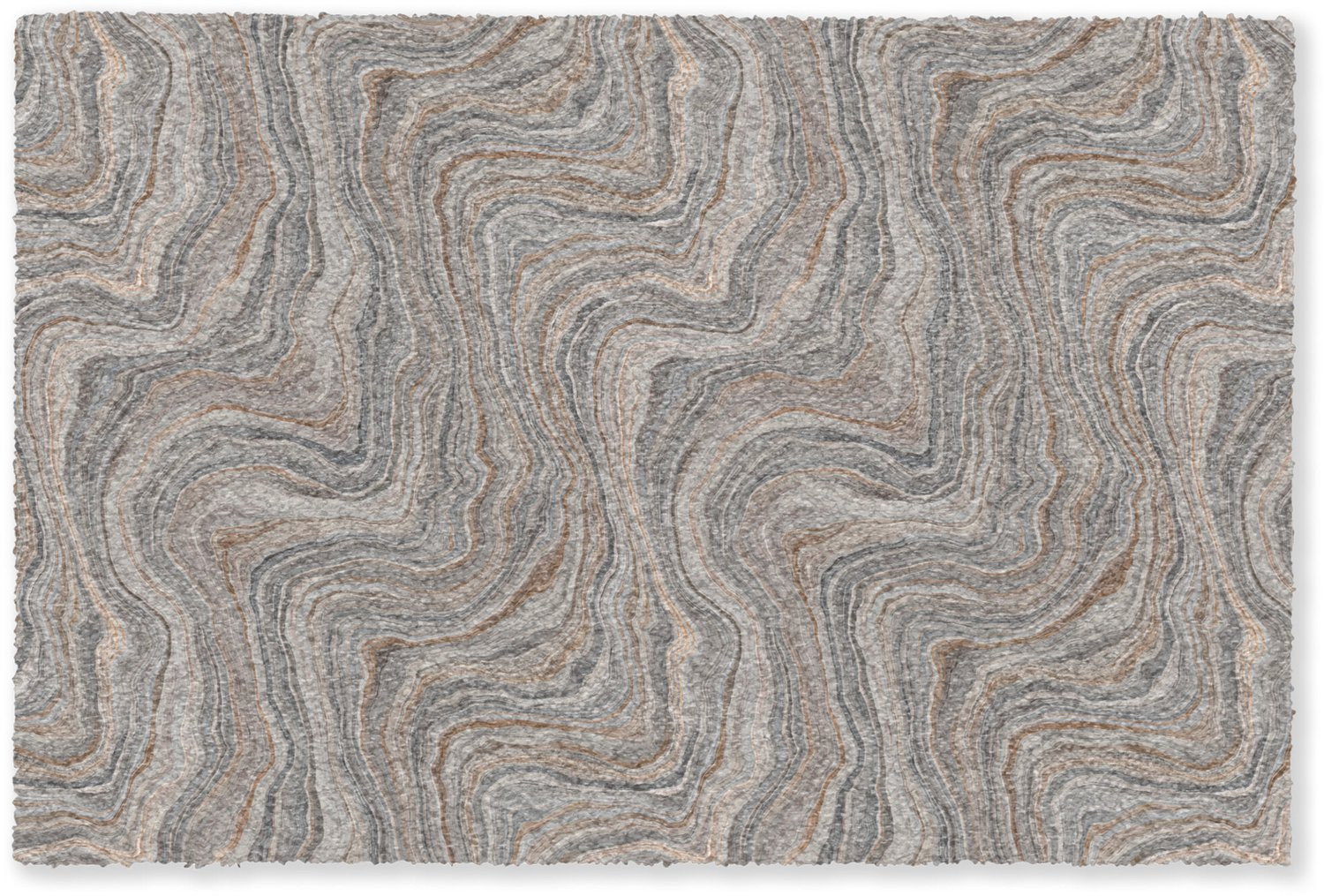 Grijs Droogloopmat met Patroon voor Binnen - Deurmat 60 x 40 cm