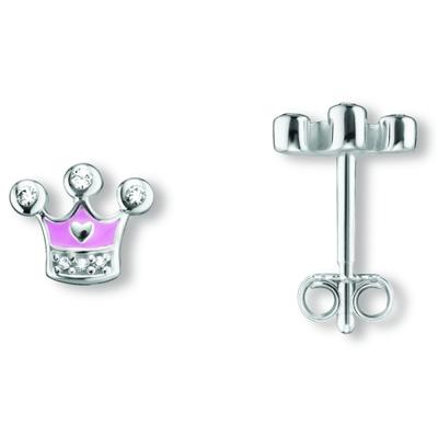 Paar Ohrhänger ONE ELEMENT "Zirkonia Krone Ohrringe Ohrstecker aus 925 Silber", silber, Ohrringe, Damen, Kinder, Silber 925 (Sterlingsilber), Ausdruck von Individualität – dezent, bedeutungsvoll, nah am Herzen