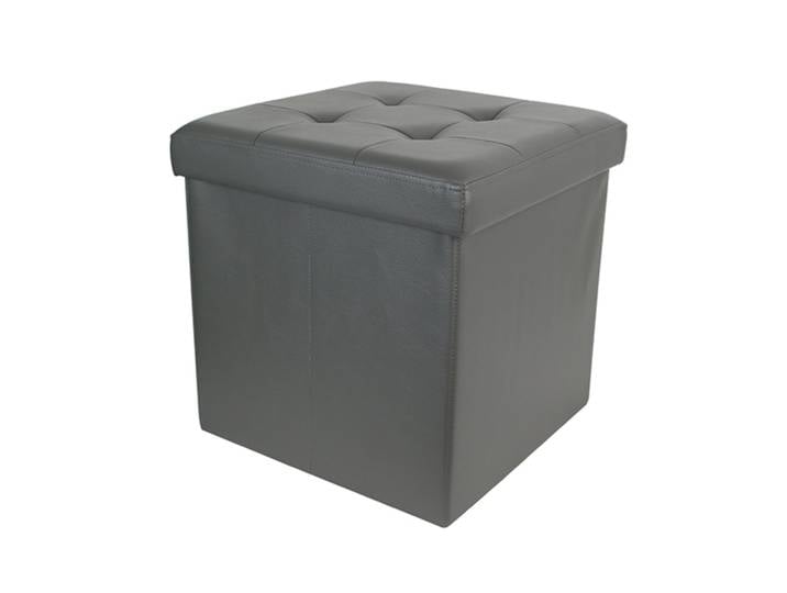 Pouf pliable Lolo Pu Gris - Basika