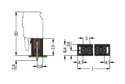 WAGO Stiftgehäuse-Kabel 733 733-138 200St.