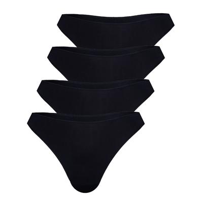 String SASSA "4er Sparpack Damen String Classic Pants", Damen, Gr. 44, schwarz (schwarz schwarz), Obermaterial: 92% Polyamid PA. 8% Elasthan EL., Unterhosen String