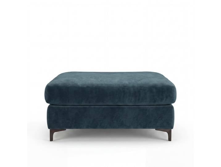 Pouf velours bleu pétrole