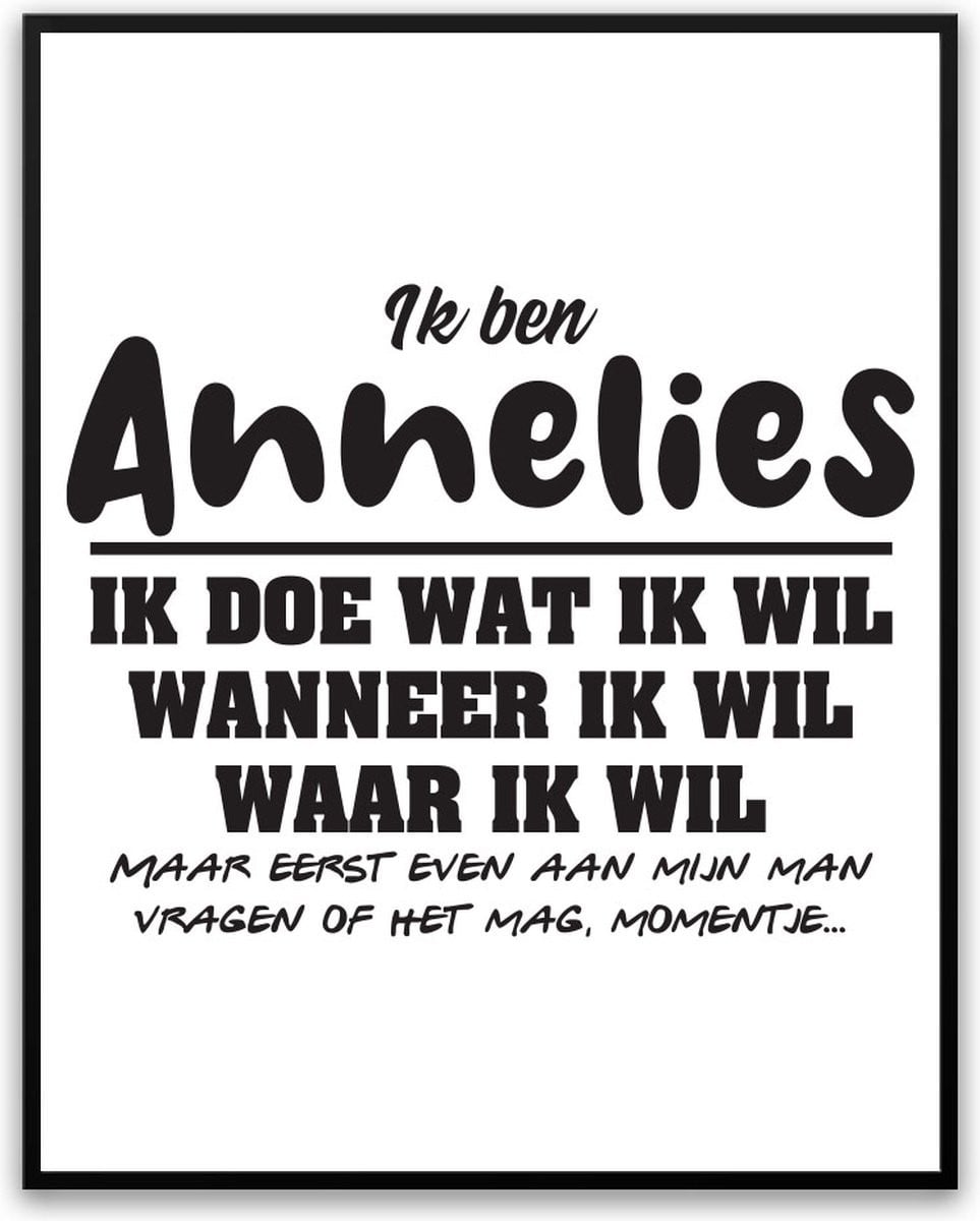 Annelies - Partner toestemming vragen Fotolijst met glas - 50 x 70 cm