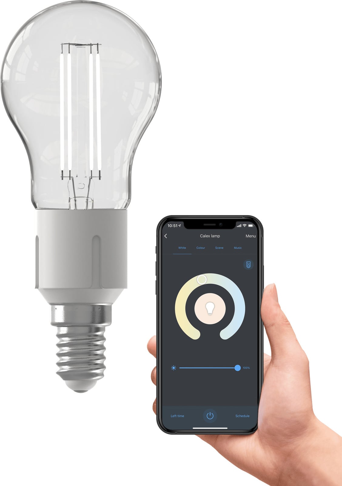Calex Smart LED-lamp E14 P45 4,5W Warm Wit WiFi Dimbaar