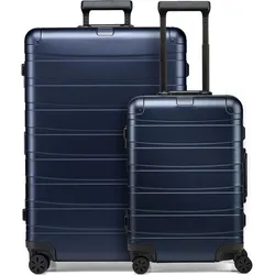 Redolz Pro Aluminium 4 Rollen Kofferset 2-teilig, Koffer, Blau