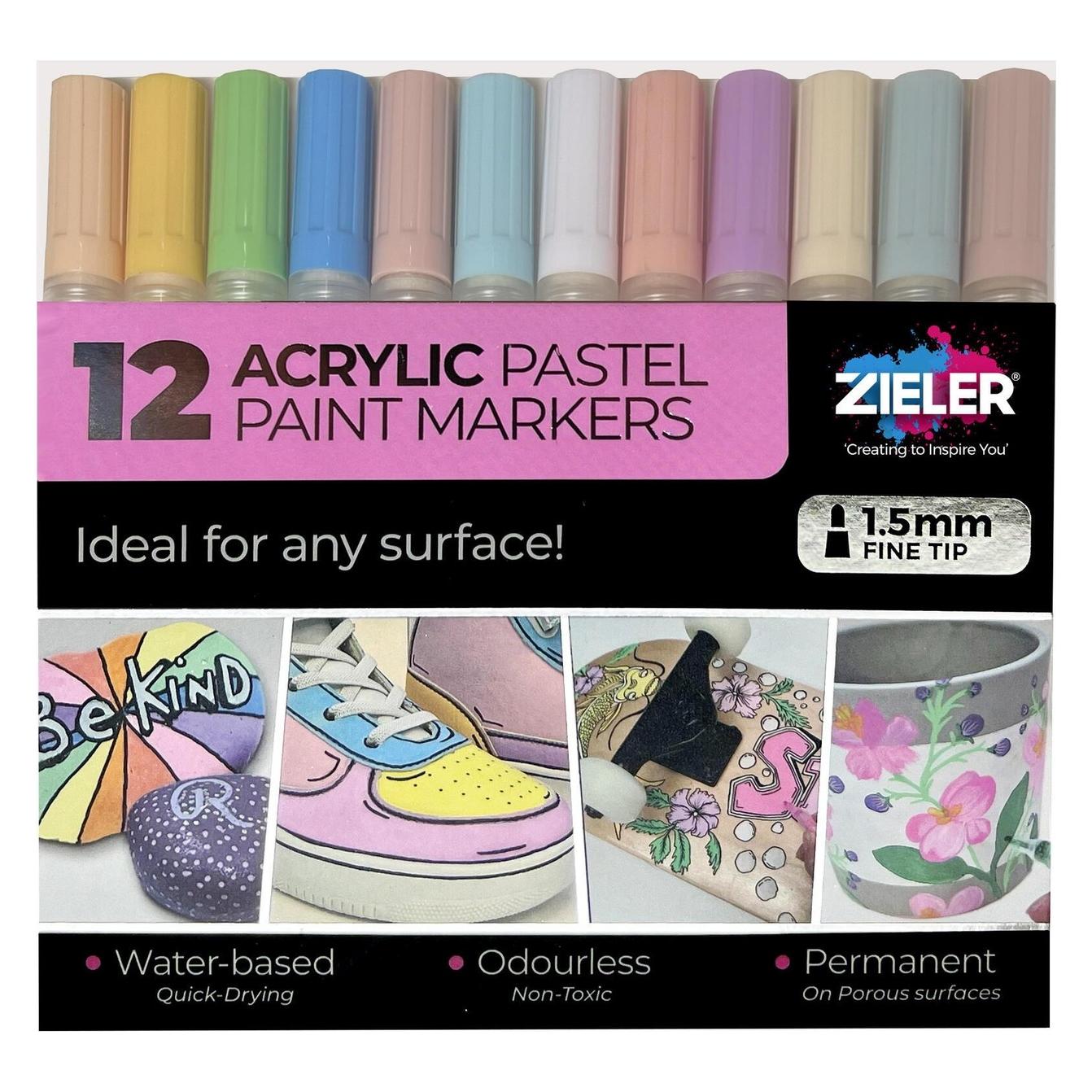 Zieler Paint Markers Pastel Fine (609299513) (12x) (609299513)