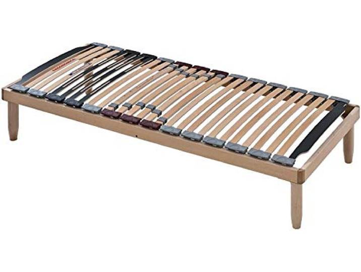EVERGREENWEB Einzelbett Lattenrost 90x190 cm 40 Hoch aus Buchenholz, Orthopädischer Holzrahmen Verstärkte Steifigkeitsregler, 4 abnehmbare Beine, für alle Betten und Matratzen geeignet, Modell Lemon
