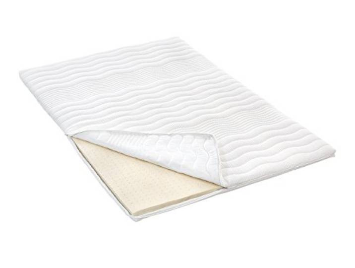 Latex Topper 140 x 200 cm für Boxspringbetten und Matratzen I Gesamthöhe: 6 cm I Matratzenauflage für unbequeme Betten und Doppelbetten I 20% Naturlatex Natürliches Schlafen