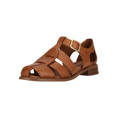 Sandale CLARKS "Hana", Damen, Gr. 41, braun, Leder, Schuhe Sandale, mit subtilen Nähten