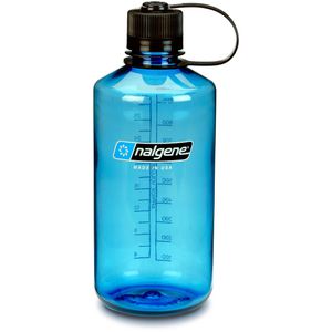Nalgene Trinkflasche Enghals Sustain 078860, aus Kunststoff, blau, mit Schraubverschluss und Skala, 1 l