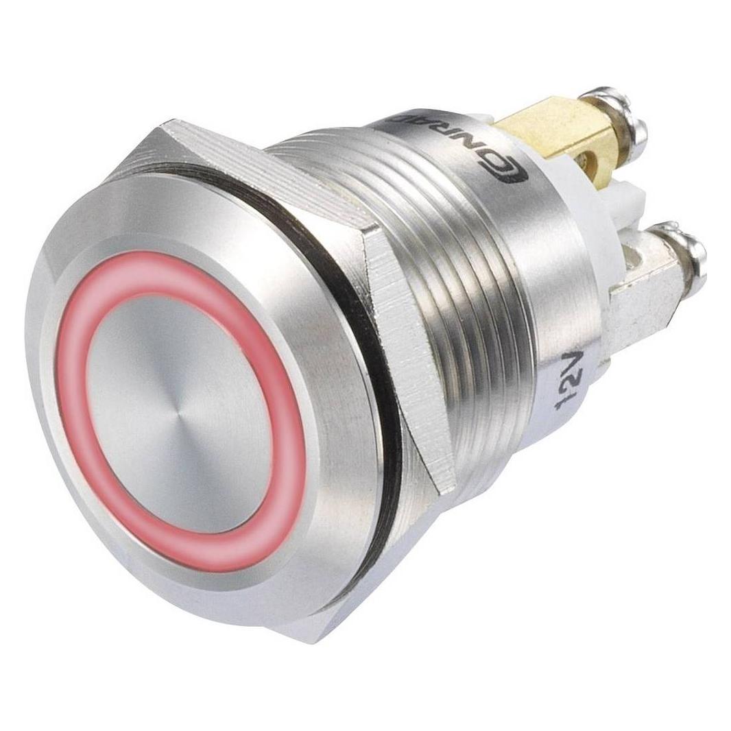 Tru Components 1273002 GQ19F-10E/R/12V/S Druckschalter 48 V/DC 3 A 1 x Aus/(Ein) (1273002)