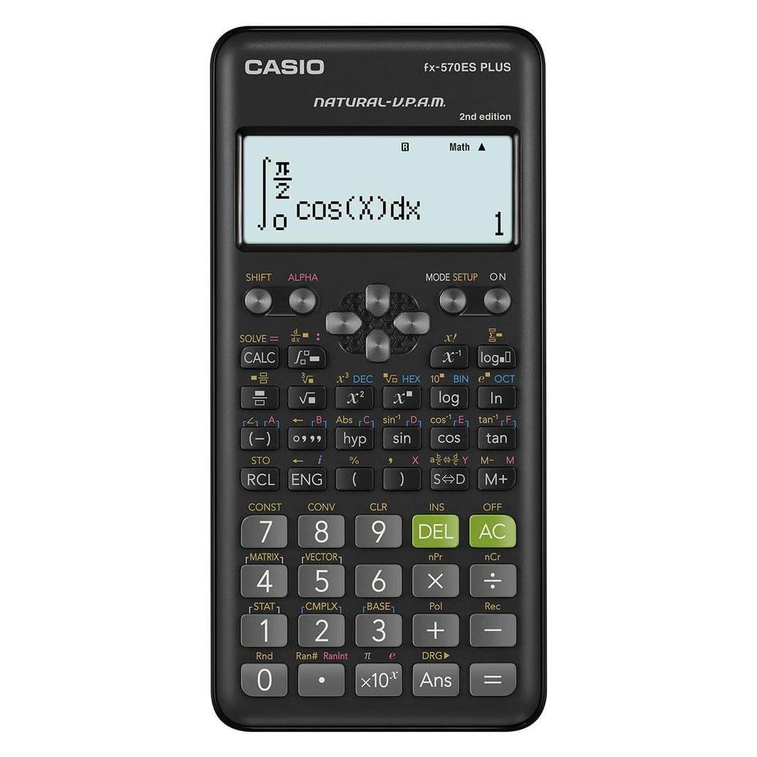 Casio Fx-570Es Plus 2 Wissenschaftlicher Taschenrechner mit (Batteriebetrieb) (FX 570 ES PLUS 2E)