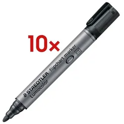 Staedtler 10x Flipchart Marker »Lumocolor 356« schwarz