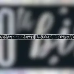 Banner schwarz & silber Zahl 70