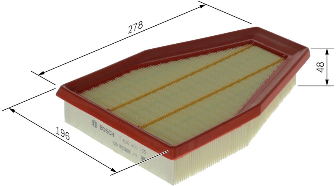 Luftfilter BOSCH F 026 400 755