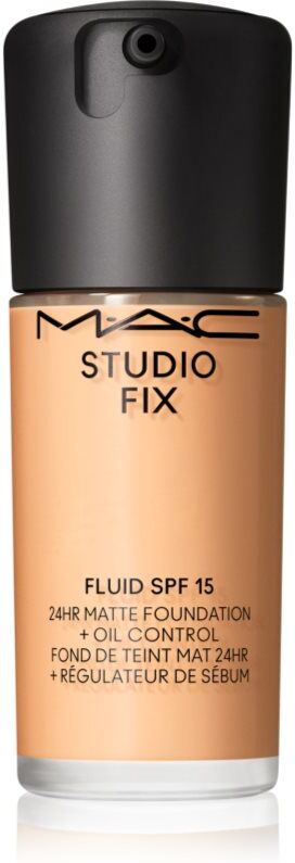 MAC Cosmetics Studio Fix Fluid SPF 15 24HR Matte Foundation + Oil Control mattierendes Make-up SPF 15 Farbton NC20 30 ml