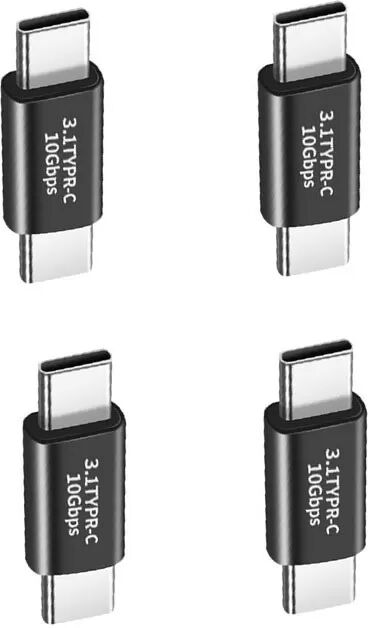 INF TYPE-C Stecker auf TYPE-C Stecker 3.1 Gerader Adapter (4er-Pack) – 10 Gbit/s, 100W