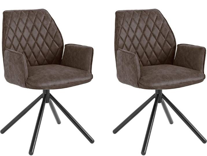 loft24 Esszimmerstuhl Pablo (2er-Set), mit Armlehne