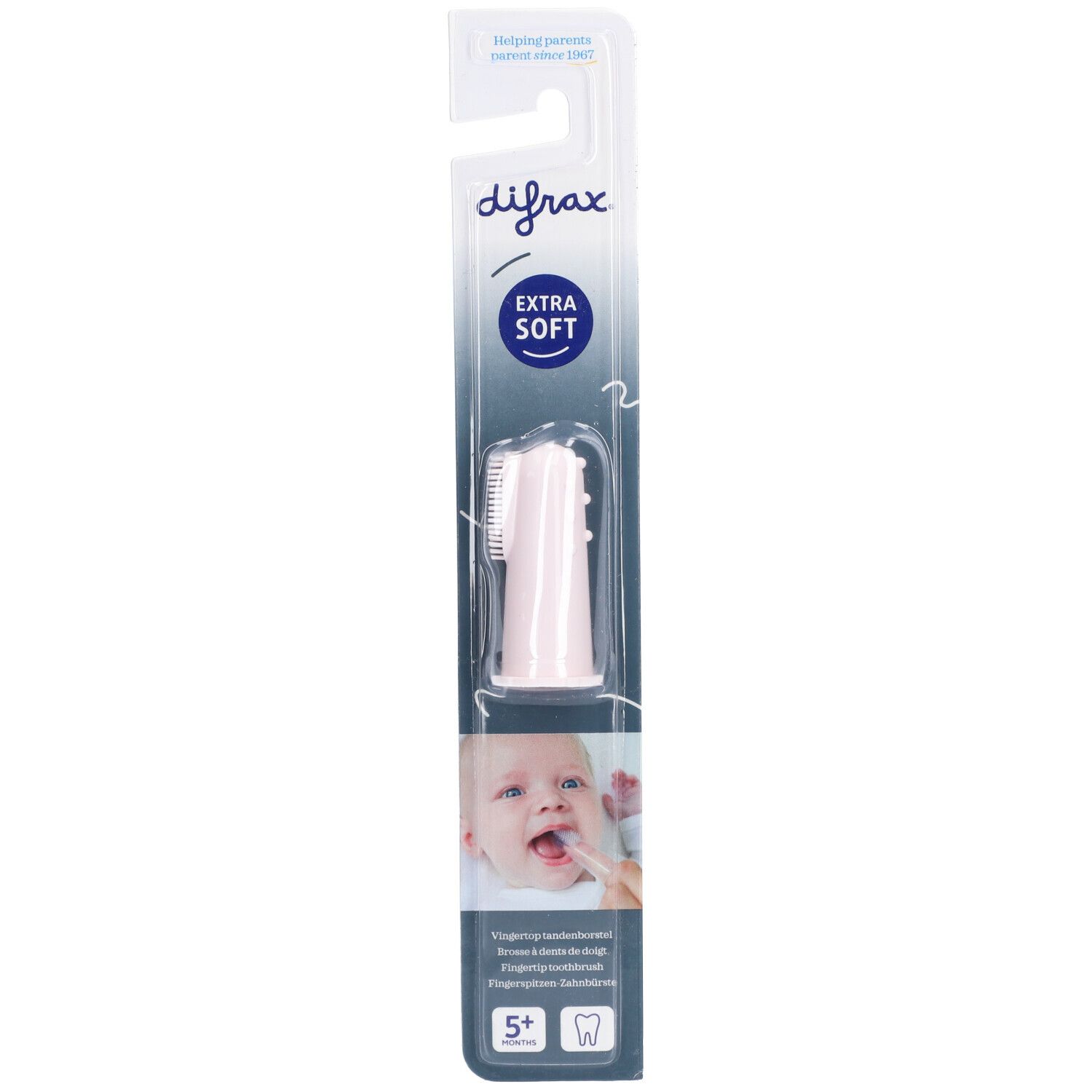 Difrax Tandenborstel Vingertop Silicone 1 St Zahnbürste