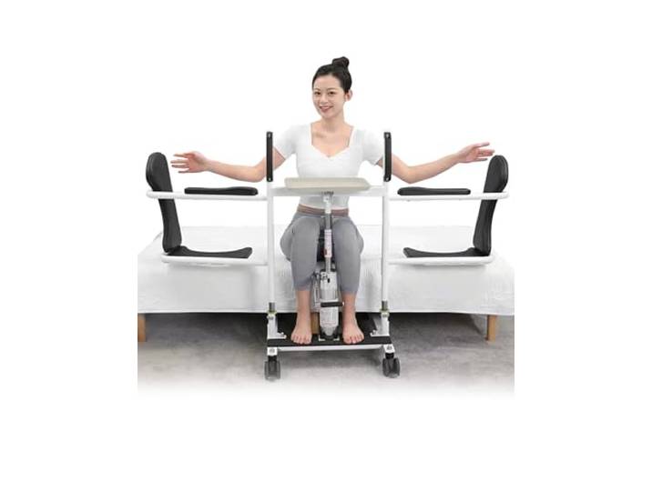 BOTOWI Hydraulischer Patientenlifter Für Zuhause, Transferhilfe Für Ältere Patienten Patiententransfer Stuhl Mit Geteiltem Sitz, Lifter Für Patienten, Nicht Geeignet Für Totale Lähmung