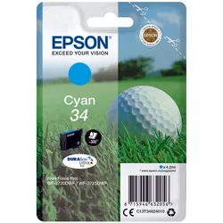 Epson Original 34 Golfball Druckerpatrone cyan 300 Seiten 4,2ml (C13T34624010)