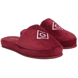 GANT Damen Hausschuhe - Icon G Slippers, Pantoffeln, Baumwolle Rot / 42/43