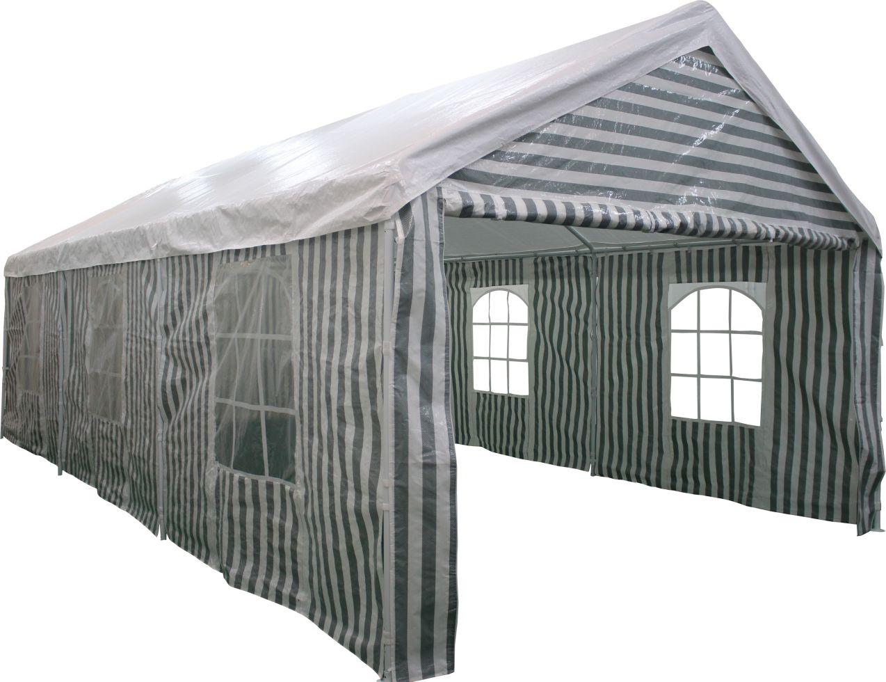 TrendLine Großraumzelt 400 x 800 cm grün-weiß