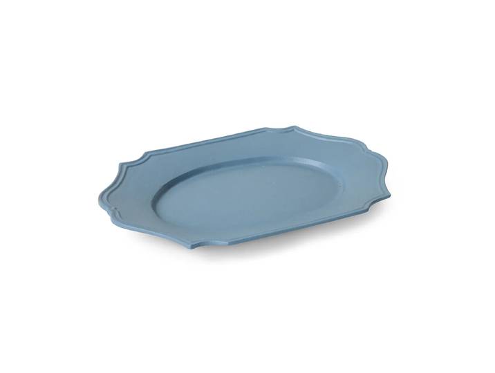 HKliving - New Classics Serviertablett, 35,5 x 24,5 cm, soft blue