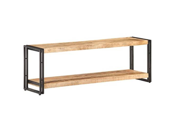 vidaXL Raues Mangoholz TV Schrank Industriestil Lowboard TV Möbel Tisch Board Sideboard Fernsehtisch Fernsehschrank HiFi-Schrank 120x30x40cm