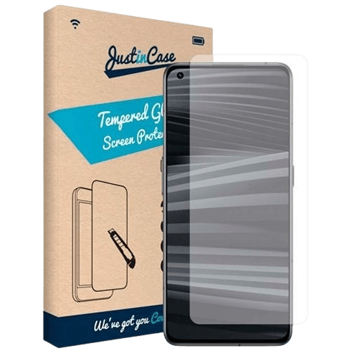 Just in Case Gehaertetes Glas Durchsichtige Displayschutzfolie Realme GT2 Pro