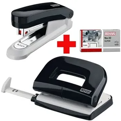 Novus Locher-Tacker-Büroset »Evolution Twin Set fresh« schwarz