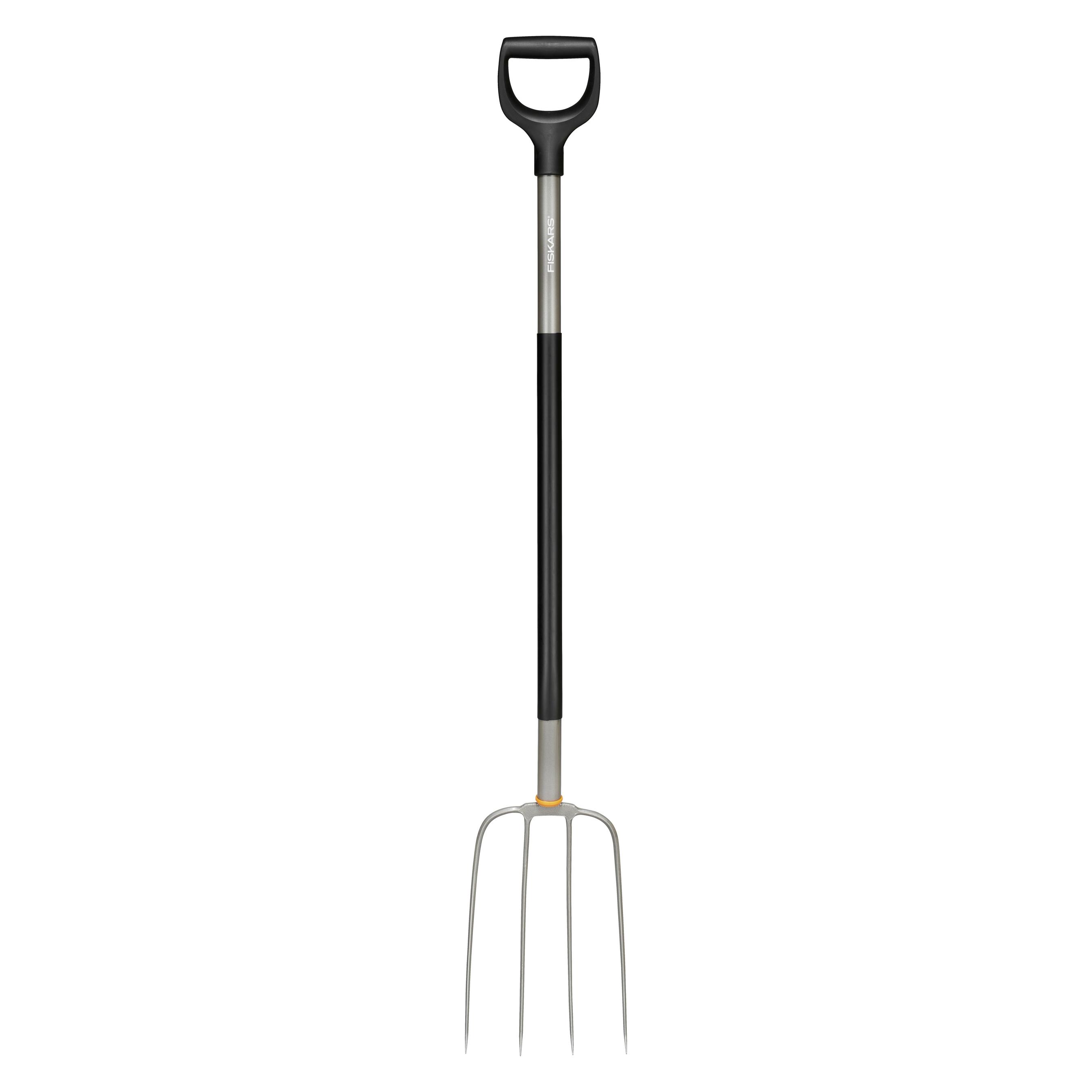 Fiskars Ergonomic fork for compost (with round tines) (6411501705563)