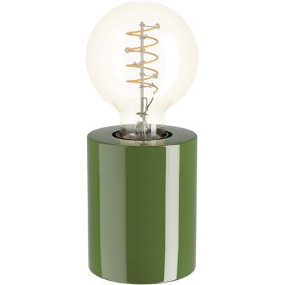 EGLO LED Tischleuchte "MURAMA", grün, 1, H: 10cm, 1 Stk., Leuchten, Nachttischlampe Zylinder, Deko Tischleuchte Wohnzimmer, E27 Fassung, LED Tischleuchte