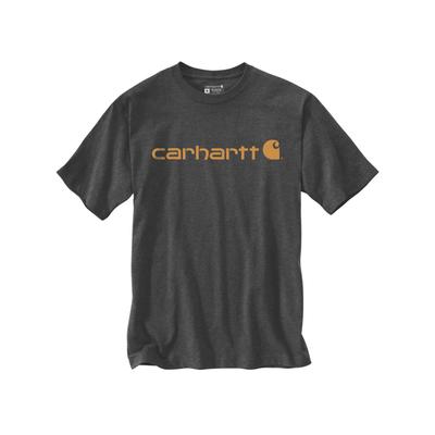 T-Shirt CARHARTT "Logo dunkle", Herren, Gr. M, grau (dunkelgrau), Obermaterial: 60% Baumwolle CO. 40% Polyester PES., Shirts T-Shirt