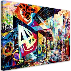LEINWANDBILD Bunte Stadt 60x40cm