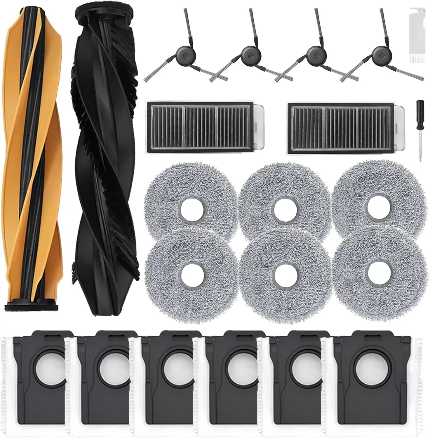 INF Kit d'accessoires pour aspirateur robot compatible avec Dreame X50/L50, brosse anti-enchevêtrement et filtre HEPA