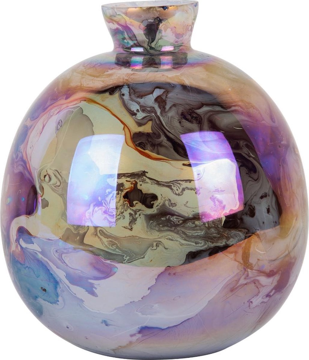 Present Time Vaas Melange Bottle - Bruin - Glas - Ø23cm