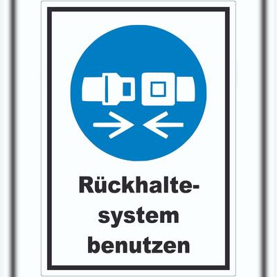 HB-Druck Rückhaltesystem benutzen Aufkleber A5 (148x210mm)