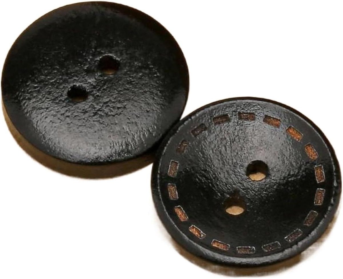 Set van 10 ronde houten knopen voor naai- en knutselprojecten, 10 mm