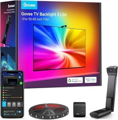 Govee TV Hintergrundbeleuchtung 3 Lite TV 55-65" SMART LED Hintergrundbeleuchtung RGBICW