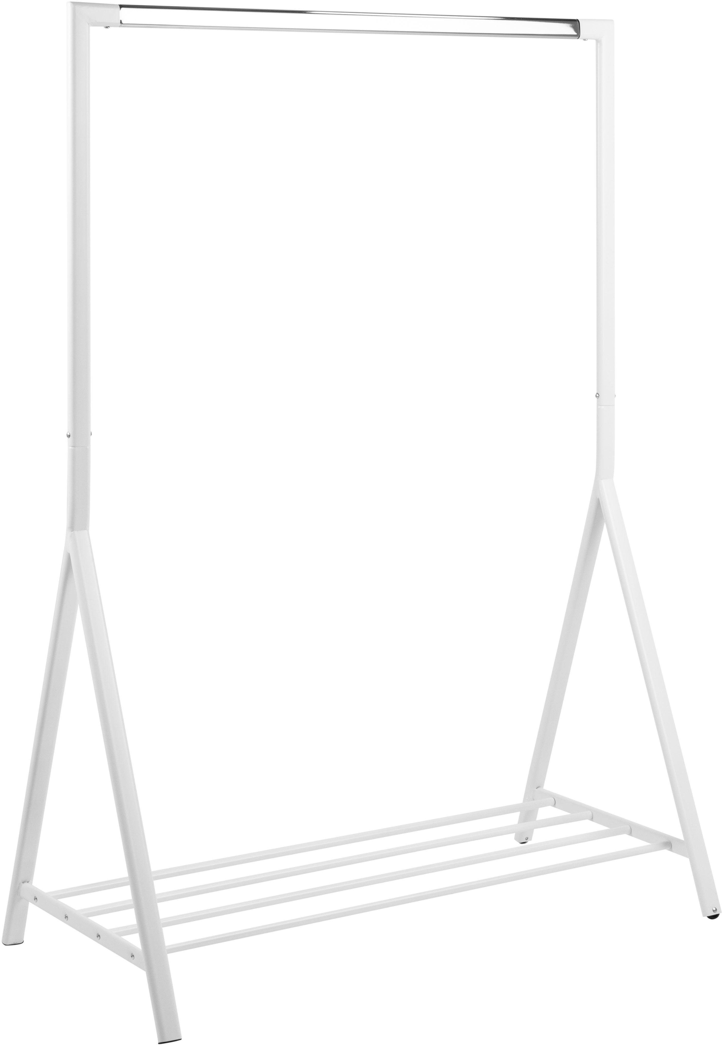 Garderobenständer ACTONA GROUP "Bernhard", weiss (weiß), B:117cm H:165cm T:59cm, Metall, Garderobenständer, Garderobenständer, aus schönem Metall, mit einer Ablagefläche, Breite 1170 cm weiß Einheitsgröße
