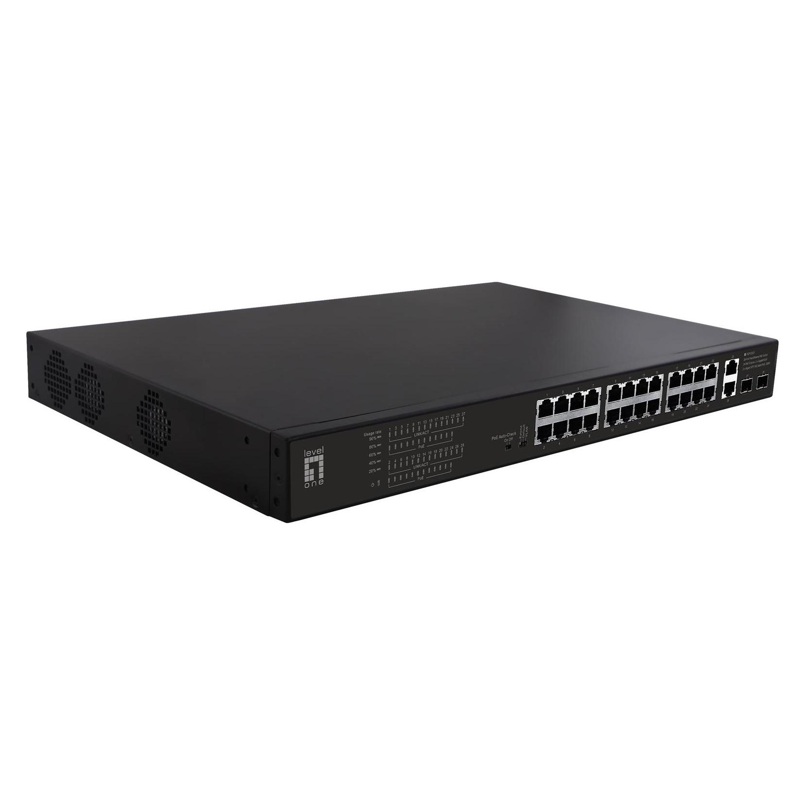 LevelOne Switch 28x FE FGP-2831 2xGE 2xGSFP 802.3xPoE (28 Ports) (FGP-2831)