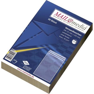 mayer-network 30002474 Versandtaschen Recycling - C5, ohne Fenster, selbstklebend, 90 g/qm, braun, 50 Stück