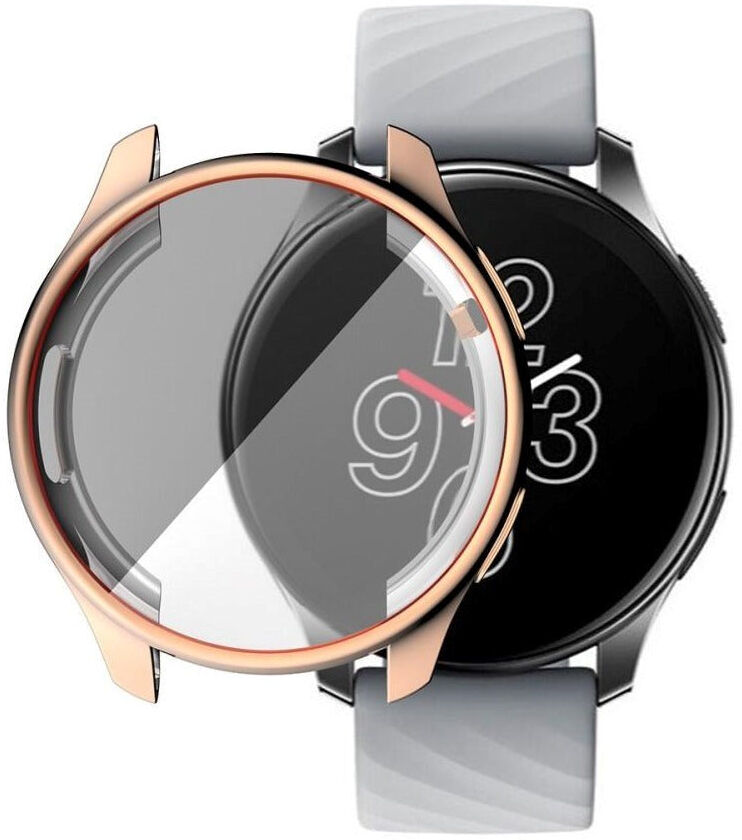 Hat Prince Oneplus Watch Hat-Prince Plastik Skærmbeskyttelse - Guld